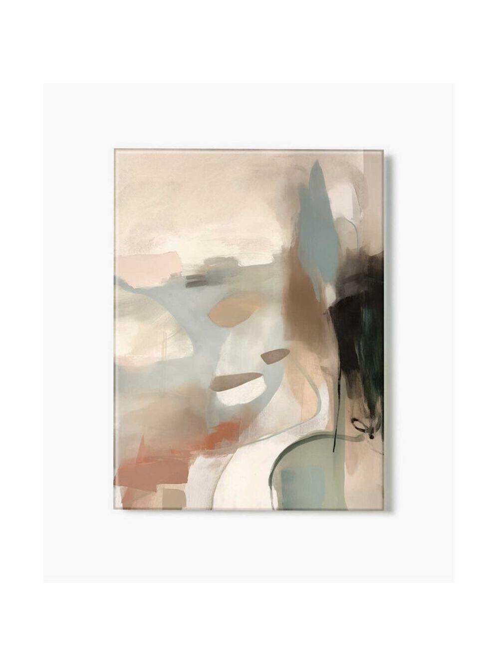 Dakota London Skipping Stones Glass Abstract Art Print 10.8"x14.4" $90 Fracture